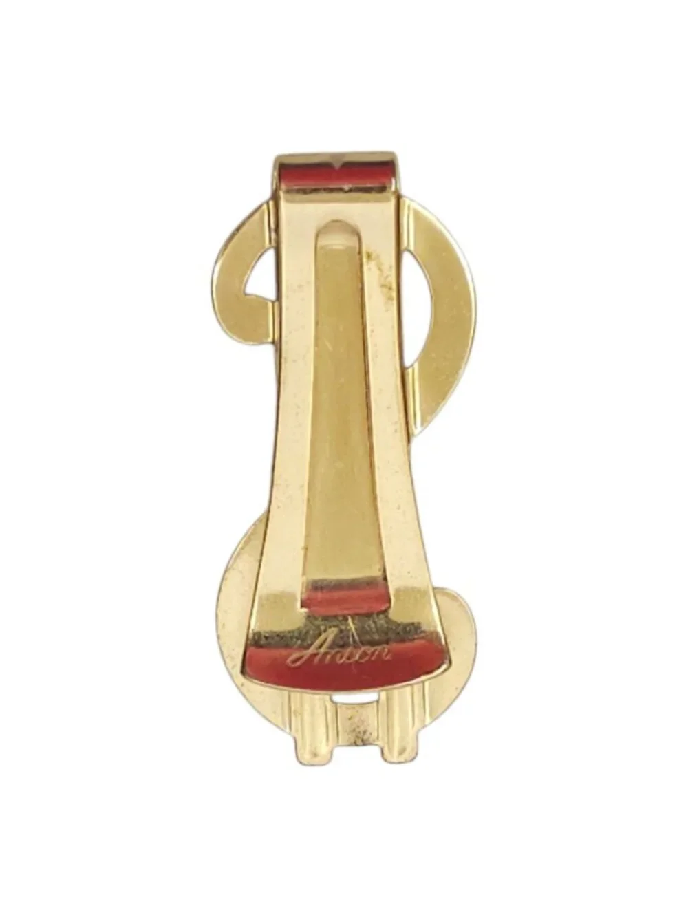 Anson Gold Tone Money Clip US Dollar Sign Vintage MCM Jewelry Accessory